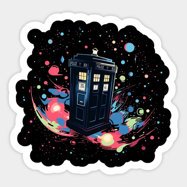 dr who Sticker by a cat cooking